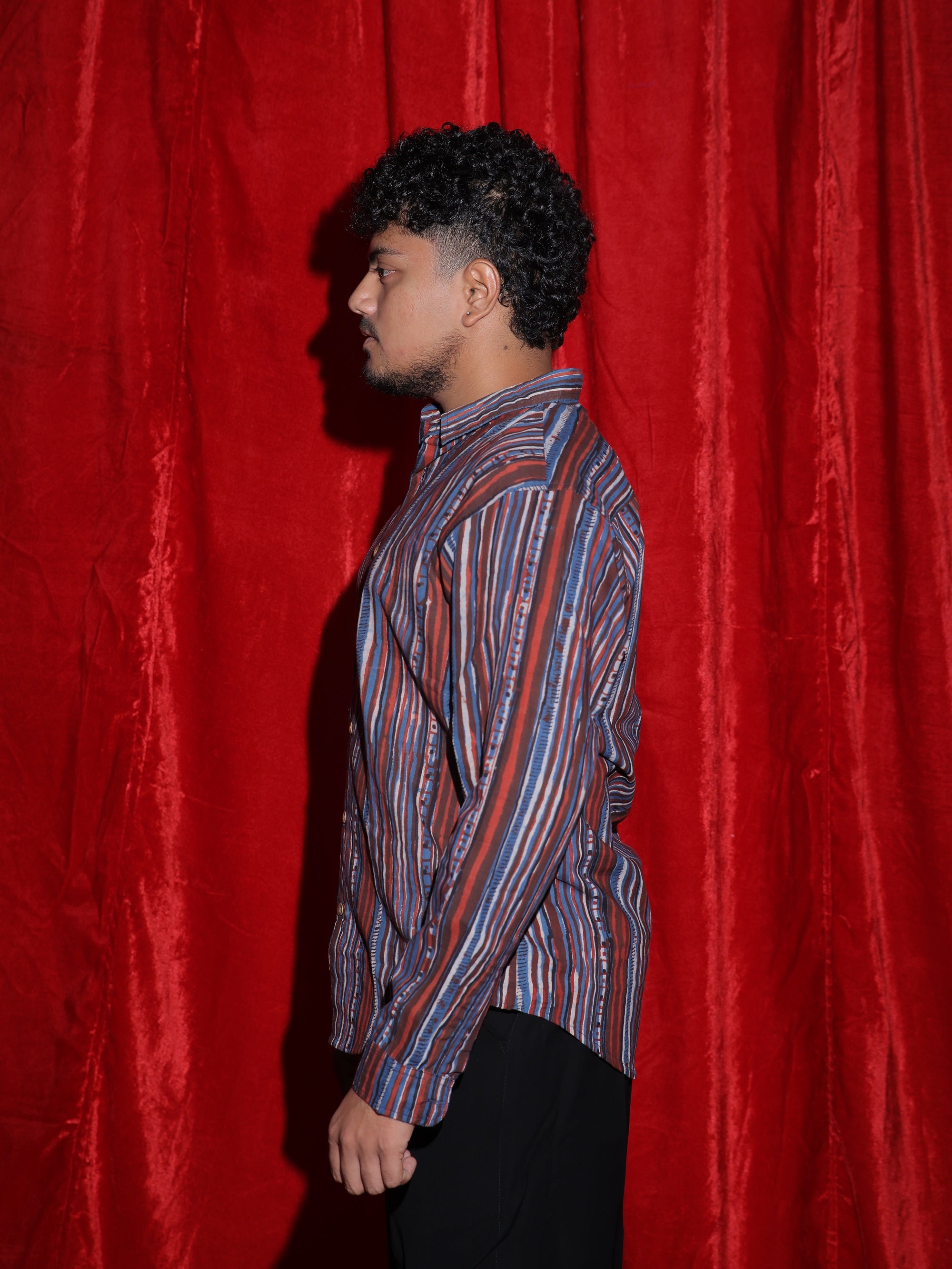 Vintage Multi Stripe Casual Shirt for Men | Retro Vertical Stripe Full Sleeve Shirt | Statement Streetwear Fashion Shirt
