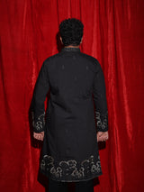 Midnight Black Embroidered Men’s Kurta Set | Luxury Festive Ethnic Wear